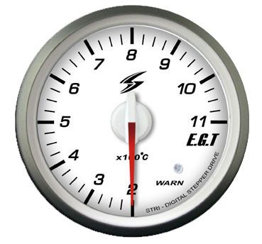 Image of Stri Meter DSD Club Sport Wit 52mm Uitlaat Gas Temperatuur
