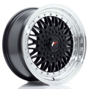 JR-Wheels JR9 Velgen 16 Inch 7.5J ET25 4x100,4x108 Gloss Black Machined Lip