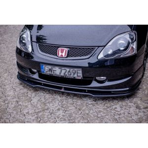 Maxton Voor Bumper Lip V1 Glanzend Zwart ABS Plastic Honda Civic Facelift