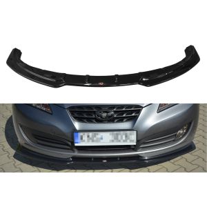 Maxton Voor Bumper Lip Glanzend Zwart ABS Plastic Hyundai Genesis Coupé