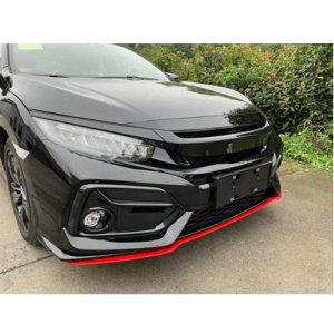 SK-Import Voor Bumper Lip Rood ABS Plastic Honda Civic