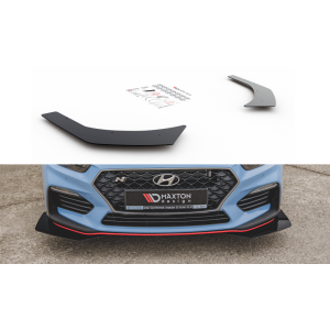 Maxton Voor Bumper Lip Glanzend Zwart ABS Plastic Hyundai I30
