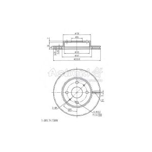 Ashuki Voor Remschijven TWEEDE KANS 234mm Daihatsu Cuore