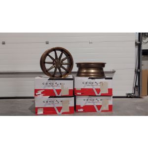 Concaver CVR8 TWEEDE KANS Velgen 19 Inch 8J ET40 5x112 Performance Concave Flow Form Gloss Bronze Tinted Bronze Stainless Steel Lip