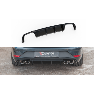 Maxton Achter Diffuser V3 Glanzend Zwart ABS Plastic Seat Leon Facelift