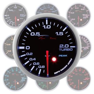 Depo Racing Meter SKPK Series Zwart 52mm Vacuum