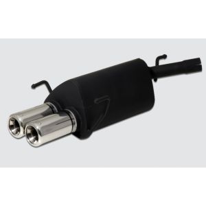 Ulter Sport Uitlaat Demper Dual Tip Zwart Staal Opel Corsa