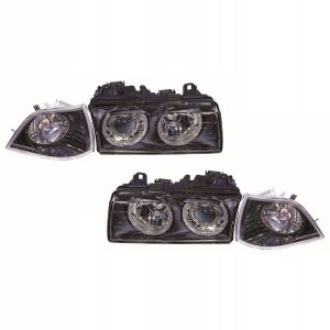 DEPO Koplampen Angel Eyes Black Housing BMW 3-serie