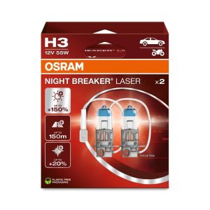 Osram Halogeenlampen Night Breaker Laser Wit H3