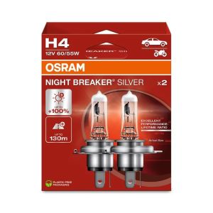 Osram Halogeenlampen Night Breaker Silver Wit H4