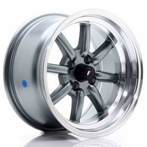 JR-Wheels JR19 Velgen 17 Inch 9J ET10 4x100,4x114.3 Gegoten Gun Metal Machined Lip