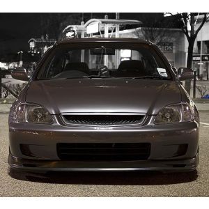 PU Design Voor Bumper Lip Mugen Style Zwart Polyurethane Honda Civic Facelift 1999-2001