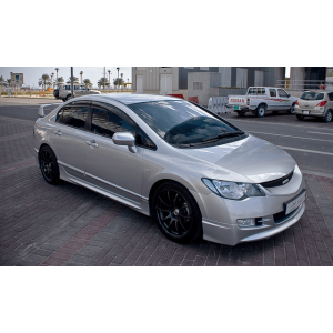 SK-Import Side Skirts Mugen Style Zwart ABS Plastic Honda Civic