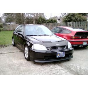 Masterbra Steenslag Beschermer Civic Logo Zwart Vinyl Honda Civic Facelift 1999-2001