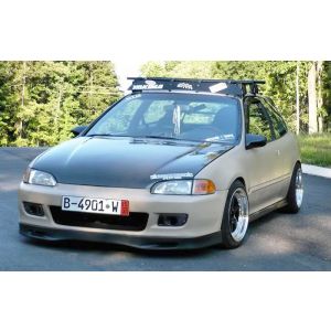 PU Design Voor Bumper Lip Spoon Style Zwart Polyurethane Honda Civic