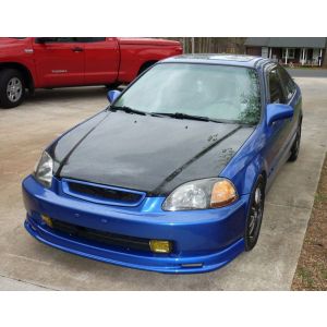 PU Design Voor Bumper Lip Mugen Style Zwart Polyurethane Honda Civic Pre-Facelift 1996-1998