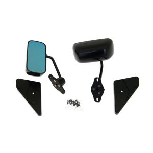 SK-Import Zijspiegels F1 Style Handmatig Verstelbaar Zwart ABS Plastic