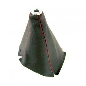 D1 Spec Pookhoes Rode Kruisstiksel Rode Stiksels Zwart Leer