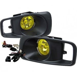 SK-Import Mistlampen OEM Style Chrome Housing Geel Glas Honda Civic Facelift 1999-2001