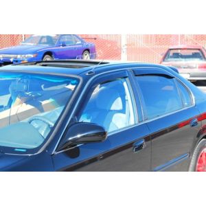 SK-Import Voor en Achter Zijwindscherm Plak JDM Style 4-Deurs Smoke Kunststof Honda Civic