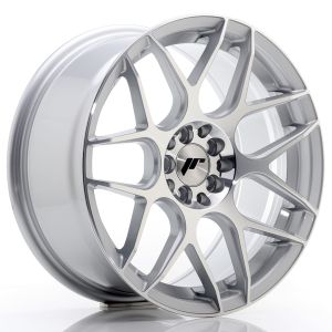 JR-Wheels JR18 Velgen 17 Inch 8J ET35 4x100,4x114.3 Flow Form Silver Machined Face
