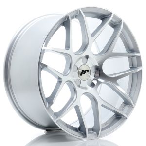JR-Wheels JR18 Velgen 20 Inch 10J ET20-40 Custom PCD Flow Form Silver Machined Face