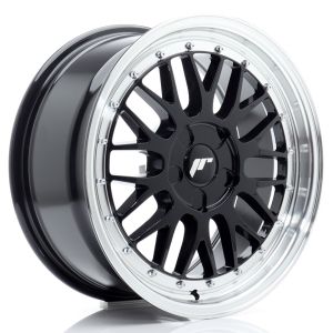JR-Wheels JR23 Velgen 17 Inch 8J ET20-45 Custom PCD Flow Form Gloss Black Machined Lip