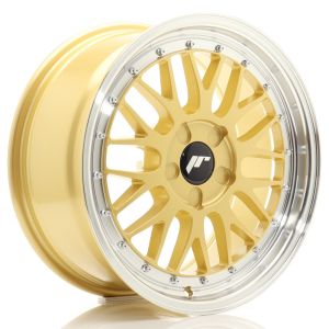 JR-Wheels JR23 Velgen 17 Inch 8J ET20-45 Custom PCD Flow Form Gold Machined Lip