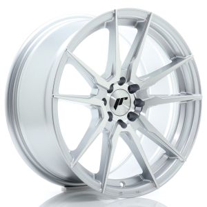 JR-Wheels JR21 Velgen 17 Inch 8J ET35 4x100,4x114.3 Flow Form Silver Machined Face