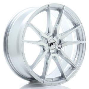 JR-Wheels JR21 Velgen 19 Inch 8.5J ET20-45 Custom PCD Flow Form Silver Machined Face