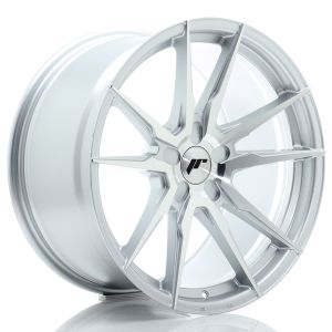 JR-Wheels JR21 Velgen 19 Inch 10J ET20-51 Custom PCD Flow Form Silver Machined Face