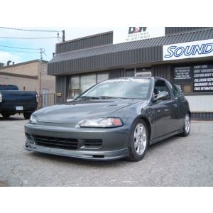 PU Design Voor Bumper Lip Mugen Style Zwart Polyurethane Honda Civic