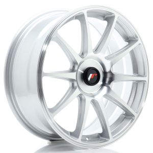 JR-Wheels JR11 Velgen 18 Inch 7.5J ET20-40 Custom PCD Silver Machined Face