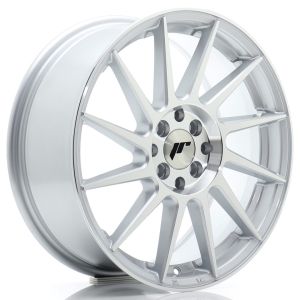 JR-Wheels JR22 Velgen 17 Inch 7J ET25 4x100,4x108 Flow Form Silver Machined Face