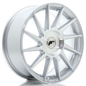 JR-Wheels JR22 Velgen 17 Inch 8J ET20-45 Custom PCD Flow Form Silver Machined Face