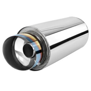 SK-Import Achter Universele Uitlaat Demper N1 Spoon Style 102mm Roestvrij Staal