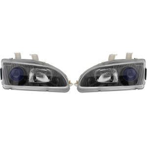 Denji Koplampen DENJI Black Housing Blauwe Lens Honda Civic