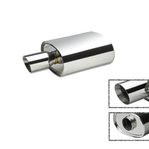 SK-Import Achter Universele Uitlaat Demper Ovaal 89mm Roestvrij Staal