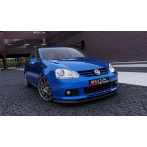 Maxton Voor Bumper Lip Voltex Style Glanzend Zwart ABS Plastic Volkswagen Golf
