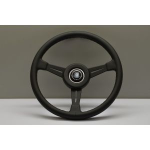 Nardi Stuur Zwarte Kruisstiksel Plat Zwart 365mm Leer
