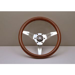 Nardi Stuur Deep Dish Zilver 330mm Hout
