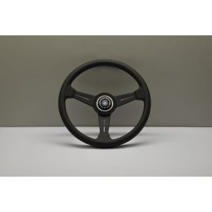 Nardi Stuur Zwarte Kruisstiksel Plat Zwart 340mm Geperforeerd Leer