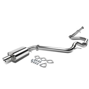 J2 Engineering Cat-back Uitlaatsysteem Rolled Tip Roestvrij Staal Honda Civic