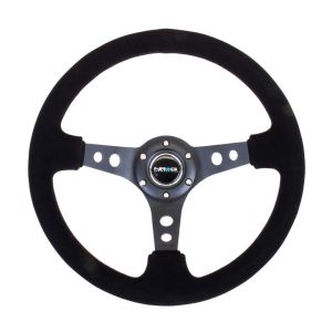 NRG Innovations Stuur Zwarte Kruisstiksel Zwart 350mm Suède