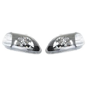 DEPO Koplampen JDM Style Handmatig Verstelbaar Black Housing Honda Civic Pre-Facelift 1996-1998