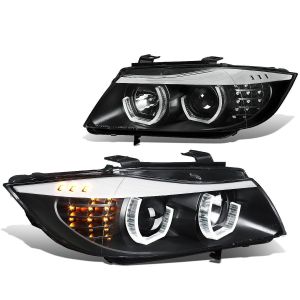 SK-Import Koplampen Project Angel Eyes Black Housing BMW 3-serie
