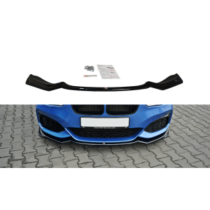 Maxton Voor Bumper Lip V2 Glanzend Zwart ABS Plastic BMW 1M LCI