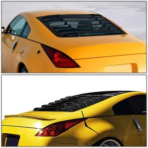 SK-Import Achter Window Louvers Zwart ABS Plastic Nissan 350Z