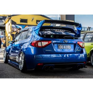 M2 Motorsport Achter Dak Spoiler Varis Style Met Remlicht Ongeverfd Fiberglass Subaru Impreza