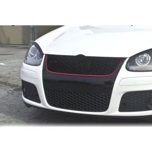 SK-Import Voor Grill Badgeless Zwart - Rood ABS Plastic Volkswagen Golf